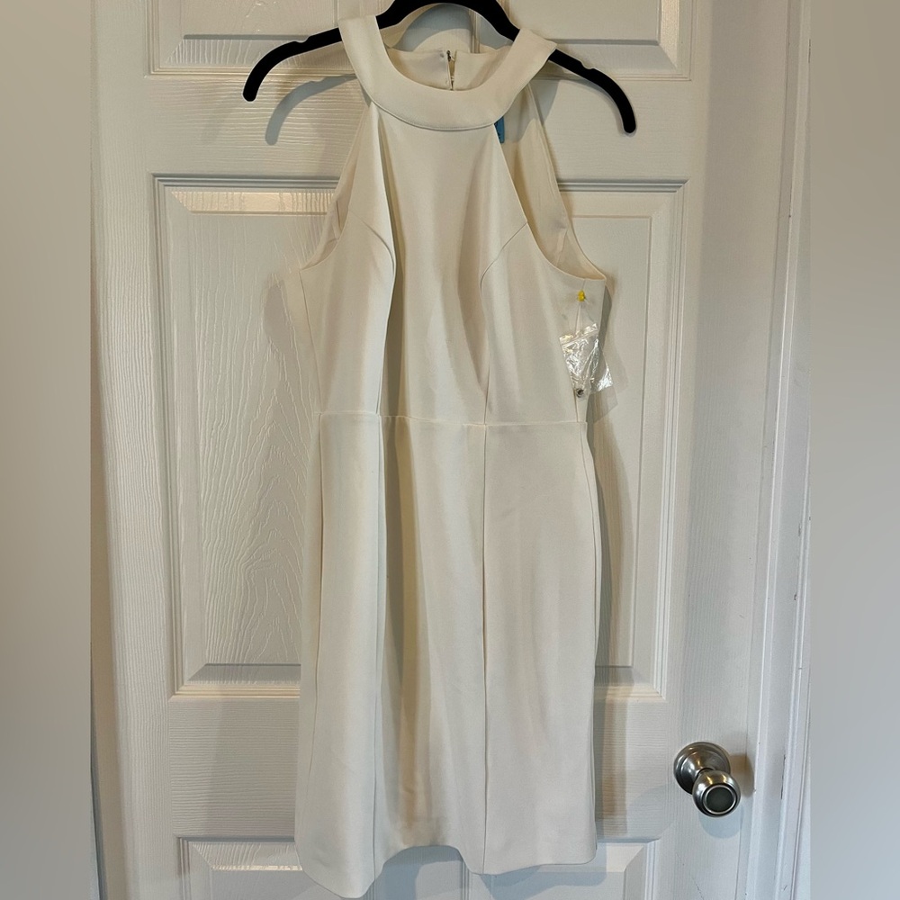NWT White halter mini dress